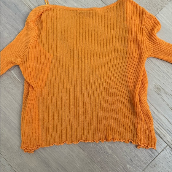 Zara Vibrant Orange Knit Cardigan - Picture 3 of 3